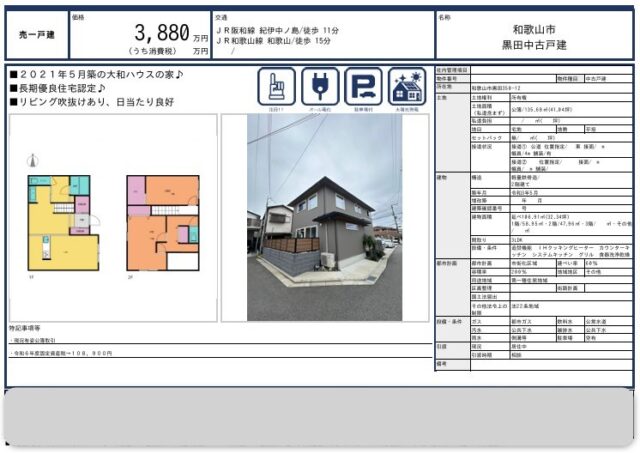 和歌山市黒田350-12 戸建て