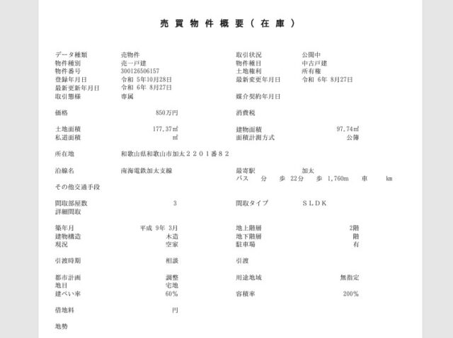 和歌山市加太2201-82 戸建て